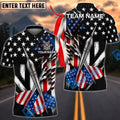 BlueJose Darts American Flag Metallic Arow Patriotic Design Personalized Name Shirt
