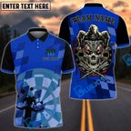 BlueJose Darts Skull Joker Personalized Name, Team Name Shirt (4 Colors)