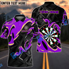 BlueJose Darts Animated Fire Personalized Name, Team Name Shirt (4 Colors)
