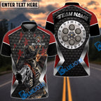 BlueJose Darts Skull Cowboy Personalized Name, Team Name Shirt (4 Colors)