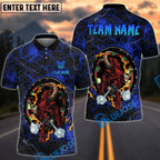 BlueJose Darts Fire Red Bull Personalized Name, Team Name Shirt (4 Colors)