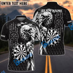 BlueJose Darts Viking Raven Personalized Name, Team Name Shirt (4 Colors)