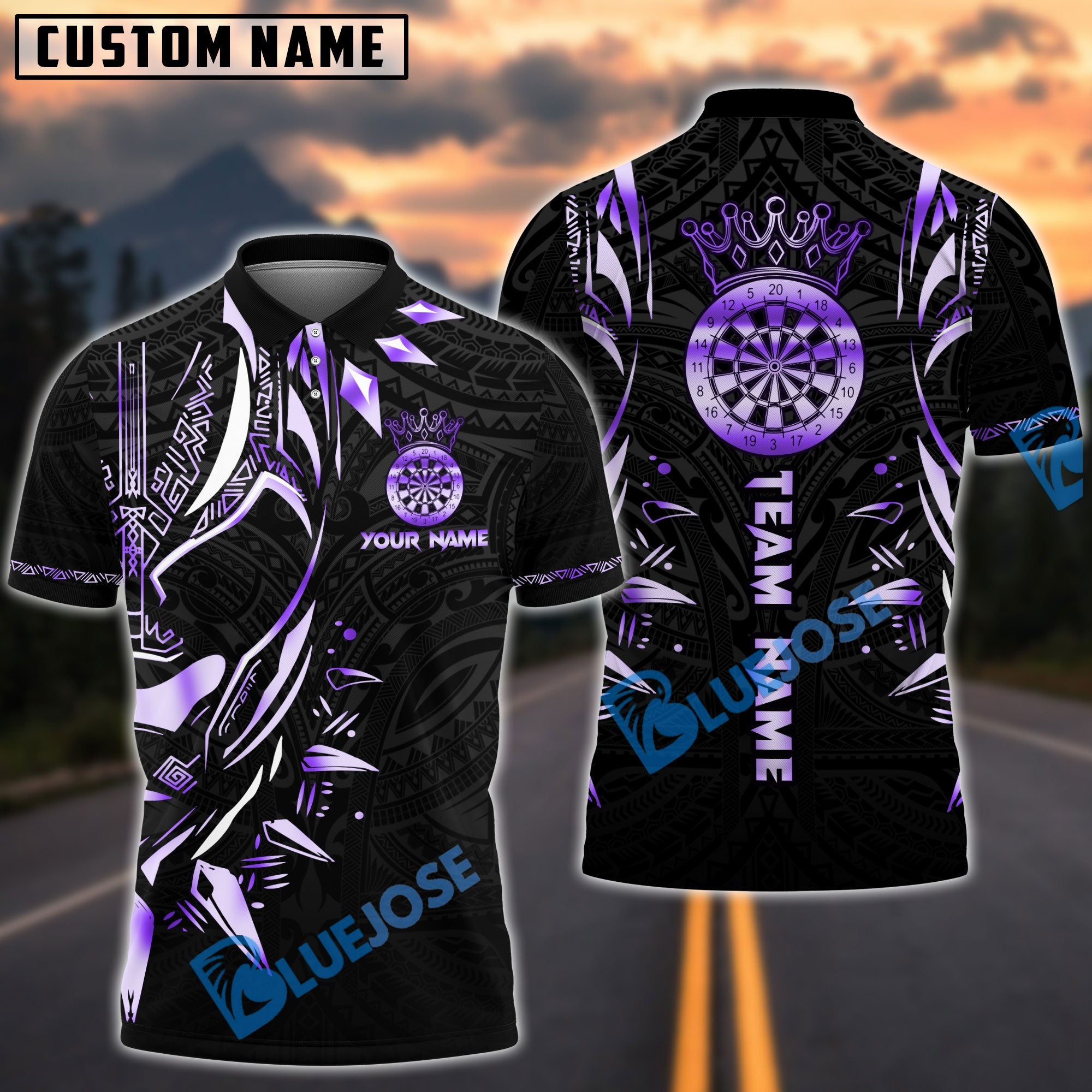 BlueJose Darts Black Panther WKD Personalized Name, Team Name Shirt (6 Colors)