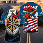 BlueJose Darts American Super Arrow Man Personalized Name Shirt