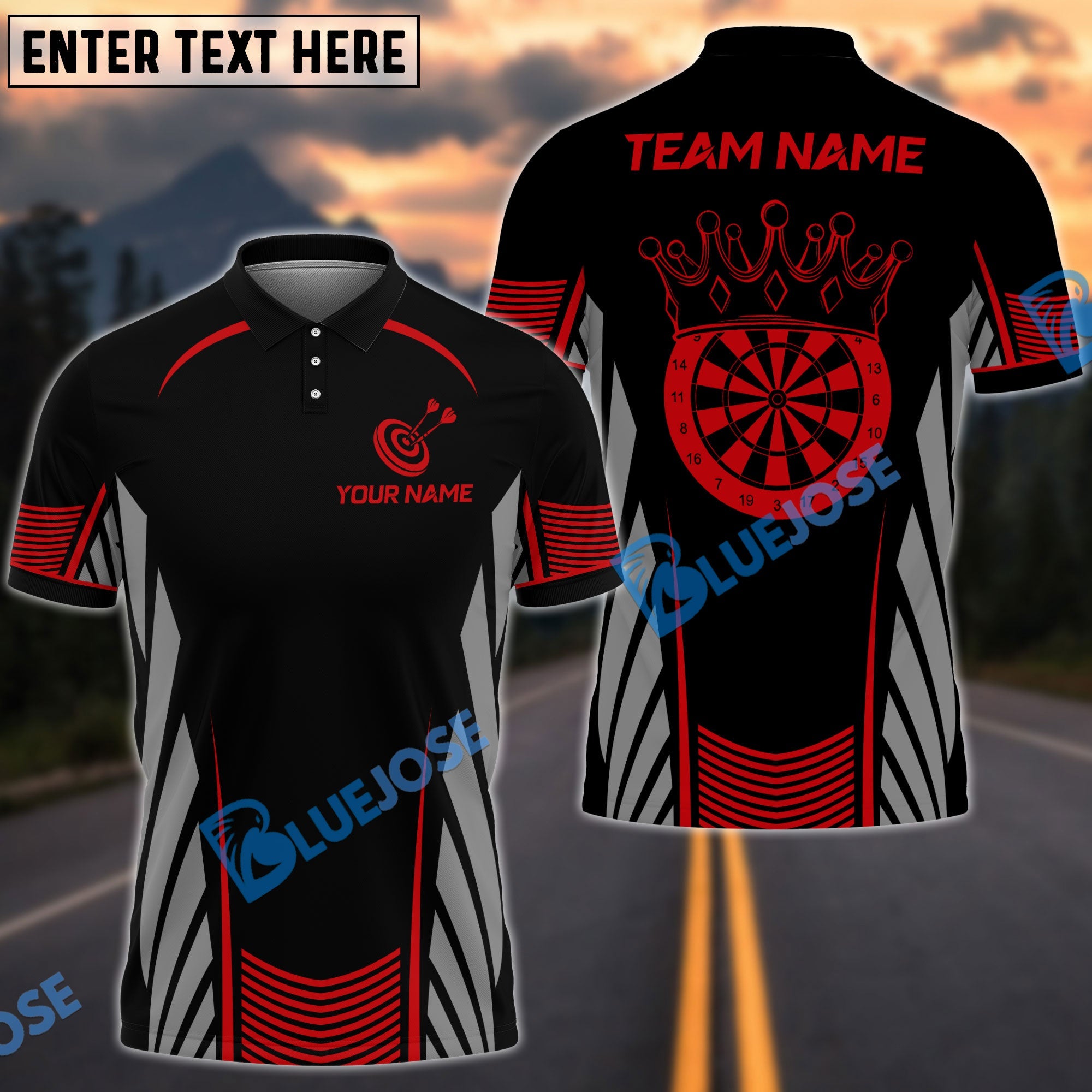 BlueJose Darts Champion Royal Target Customized Name, Team Name 3D Shirt (4 Colors)