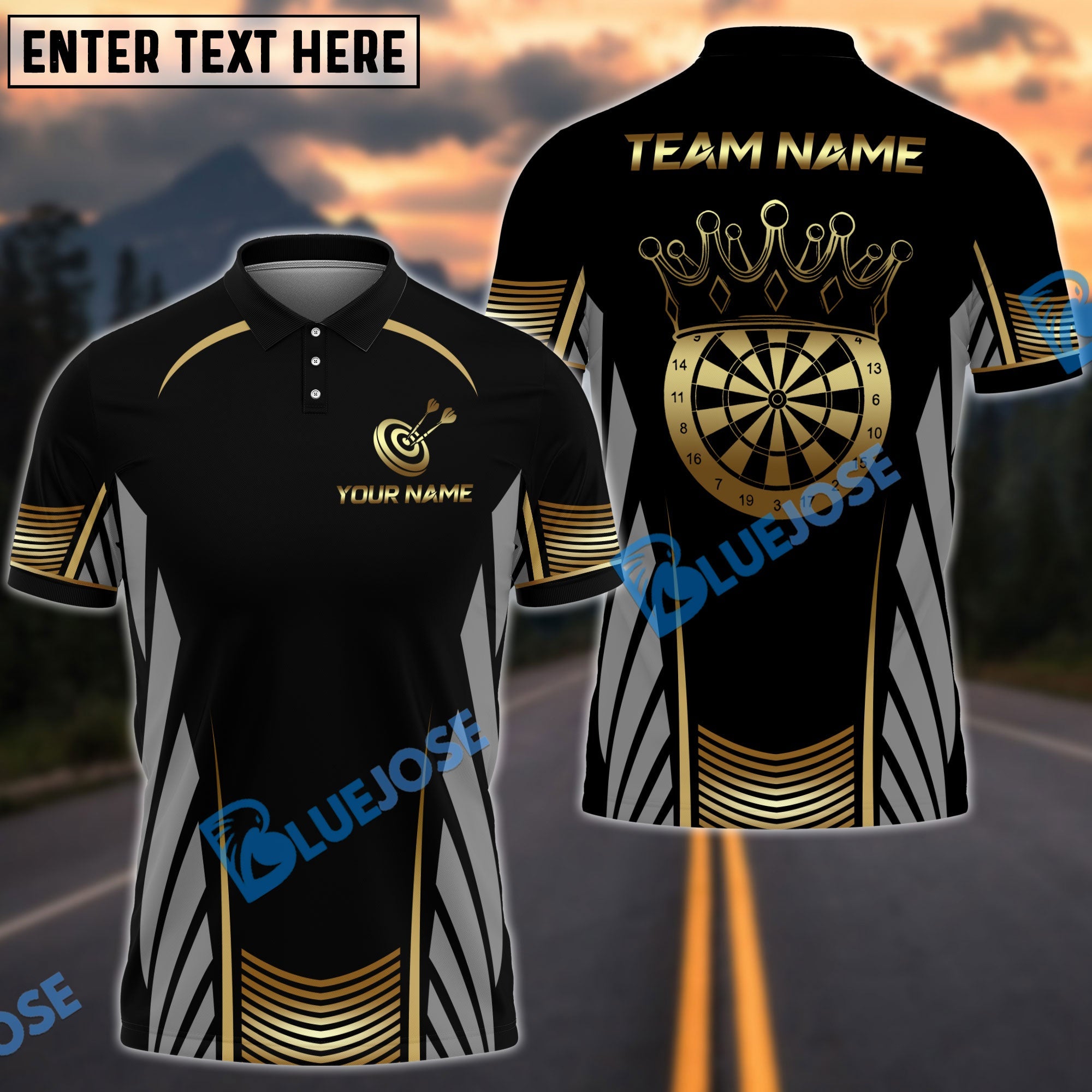 BlueJose Darts Champion Royal Target Customized Name, Team Name 3D Shirt (4 Colors)