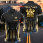BlueJose Darts Royal Dartboard Gold Crown Design Customized Name, Team Name 3D Shirt (4 Colors)