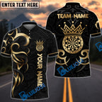 BlueJose Darts Royal King Customized Name, Team Name 3D Shirt (4 Colors)