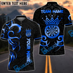 BlueJose Darts Royal King Customized Name, Team Name 3D Shirt (4 Colors)