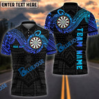 BlueJose Darts Maori Tribal Golden Customized Name, Team Name 3D Shirt (4 Colors)