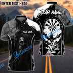 BlueJose Darts Skull Lick Smoke Arrow Customized Name, Team Name 3D Shirt (4 Colors)