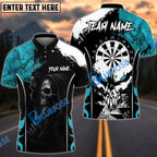 BlueJose Darts Skull Lick Smoke Arrow Customized Name, Team Name 3D Shirt (4 Colors)