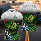 BlueJose Darts Alligator Customized Name, Team Name 3D Shirt (4 Colors)