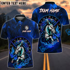 BlueJose Darts Unicorn Magic Smoke DartBoard Design Personalized Name, Team Name Shirt (6 Colors)