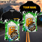 BlueJose Darts Smoking Beer Mug Character Multicolor Options Personalized Name Shirt (6 Colors)