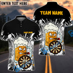 BlueJose Darts Smoking Beer Mug Character Multicolor Options Personalized Name Shirt (6 Colors)