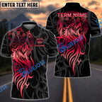 BlueJose Darts Golden Tribal Wolf Design Multicolor Options Personalized Name Shirt (6 Colors)