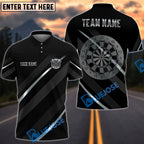 BlueJose Darts Basic Metalic Line Multicolor Options Personalized Name Shirt (6 Colors)