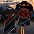 BlueJose Darts Basic Metalic Line Multicolor Options Personalized Name Shirt (6 Colors)