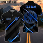 BlueJose Darts Basic Metalic Line Multicolor Options Personalized Name Shirt (6 Colors)