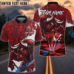 BlueJose Darts Bull Grunge Power Multicolor Options Personalized Name Shirt (4 Colors)