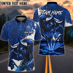 BlueJose Darts Bull Grunge Power Multicolor Options Personalized Name Shirt (4 Colors)
