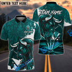 BlueJose Darts Bull Grunge Power Multicolor Options Personalized Name Shirt (4 Colors)
