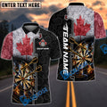 BlueJose Darts Canadian Retro Flag Dartboard Personalized Name Shirt