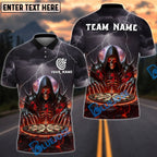 BlueJose Darts Wizard Skull Magic Multicolor Options Personalized Name Shirt (6 Colors)