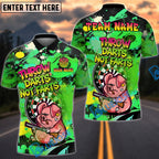 BlueJose Darts Grumpy Pig Throw Darts Not Farts Multicolor Options Personalized Name Shirt (6 Colors)