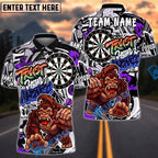 BlueJose Darts Gorilla Power Action Art Trust Your Madness Multicolor Options Personalized Name Shirt (4 Colors)