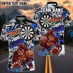 BlueJose Darts Gorilla Power Action Art Trust Your Madness Multicolor Options Personalized Name Shirt (4 Colors)