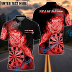 BlueJose Darts God Fire Arrow Multicolor Options Personalized Name Shirt (4 Colors)