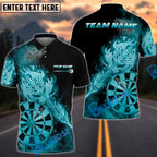 BlueJose Darts God Fire Arrow Multicolor Options Personalized Name Shirt (4 Colors)