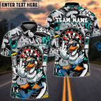 BlueJose Darts Cool Middle Finger Duck Multicolor Options Personalized Name Shirt (4 Colors)