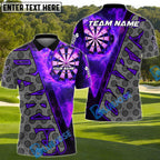 BlueJose Darts Fire Dartboard Flame Graphic Multicolor Options Personalized Name Shirt (6 Colors)