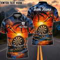 BlueJose Darts Sunset Tropical Personalized Name Shirt