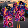 BlueJose Darts Rainbow Paint Flamingo Personalized Name Shirt