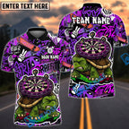 BlueJose Darts Gumpy Turtle Graffiti Personalized Name, Team Name Unisex Shirt (4 Colors)