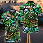 BlueJose Darts Gumpy Turtle Graffiti Personalized Name, Team Name Unisex Shirt (4 Colors)