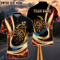BlueJose Darts Luxury Gold Flame Dartboard Premium Personalized Name, Team Name Unisex Shirt (6 Colors)