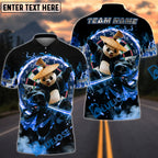 BlueJose Darts Fire Panda Samurai Dartboard Personalized Name, Team Name Unisex Shirt (4 Colors)