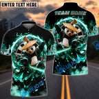 BlueJose Darts Fire Panda Samurai Dartboard Personalized Name, Team Name Unisex Shirt (4 Colors)