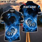 BlueJose Darts Flaming Phoenix Firestorm Personalized Name, Team Name Unisex Shirt (4 Colors)