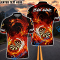 BlueJose Darts Flaming Phoenix Firestorm Personalized Name, Team Name Unisex Shirt (4 Colors)