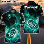 BlueJose Darts Flaming Phoenix Firestorm Personalized Name, Team Name Unisex Shirt (4 Colors)