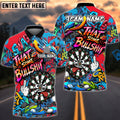 BlueJose Darts Funny Dartboard Cartoon Graffiti Style That's Some Bullshit Personalized Name, Team Name Unisex Shirt (4 Colors)
