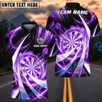 BlueJose Darts Flame Swirl Tornado Design Personalized Name, Team Name Unisex Shirt (4 Colors)
