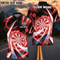 BlueJose Darts Flame Swirl Tornado Design Personalized Name, Team Name Unisex Shirt (4 Colors)