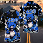 BlueJose Darts 420 Teddy Bear Carry Money With Dartsboard Design Personalized Name, Team Name Unisex Shirt (4 Colors)